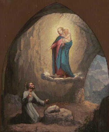 La Vierge appara�t � saint Ignace