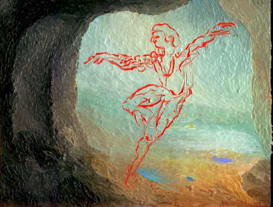 Danseur dans une grotte