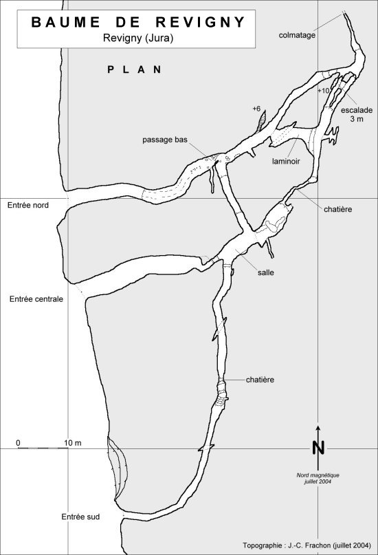 Grotte de Revigny : plan